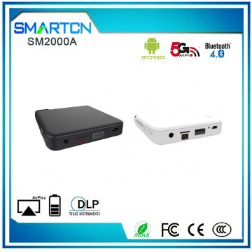 Hot sales  high power outdoor led Pico pocket 1080p projector for ipod touch with WiFi bluetooth