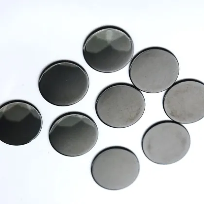 Natural Black Agate Round Loose Stone Inlaid Pendant