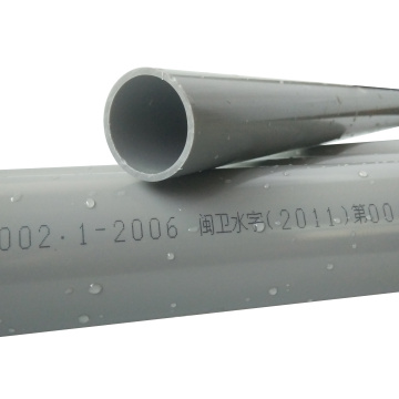 Pipa pvc kaku abu-abu untuk pasokan air