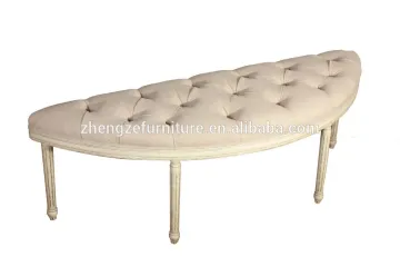 French style button tufted ottoman