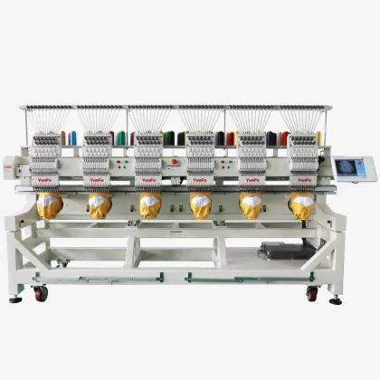 YUNFU 6-Head High-Speed Brother Cap Embroidery Machine - Used Factory Price