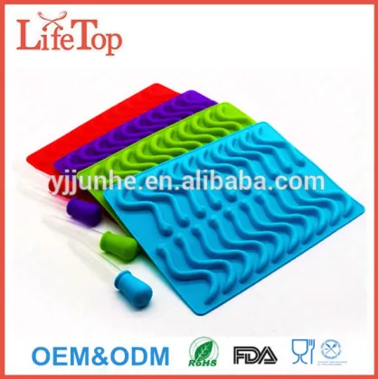 Silicone Gummy Worm Mold/Worm mold for making Candy, Fishing Lure, Cake Decor