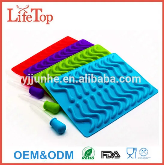 Silicone Gummy Worm Mold/Worm mold for making Candy, Fishing Lure, Cake Decor