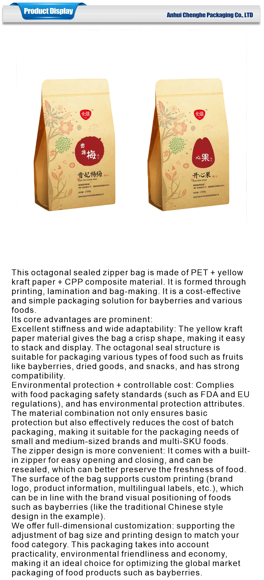 special shaped packaging zipper bag