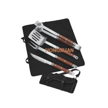 BBQ Tools Set in Plastic Case Spatula Basting Brush Cleaning Brush Knife Skewer Corn Holder BBQ-04BM-01A BBQ Tools