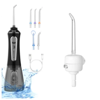 Whitening Oral Hygiene Home Set: Irrigator, Tablets, Dental Flosser, Water Flosser