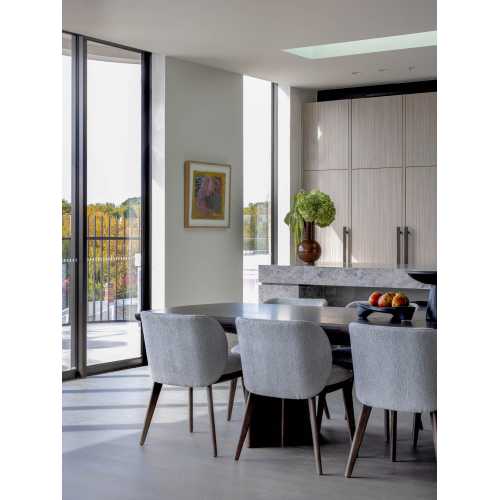 Wood Leg Dining Chair with Soft Padded Seat