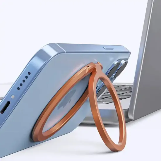 Custom Color Metal Aluminum Foldable Magnetic Ring Holder Phone Case