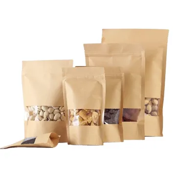 Printed stand up kraft paper pouch for food