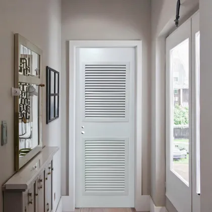 Modern White Painted Wooden Louver Doors for Houses