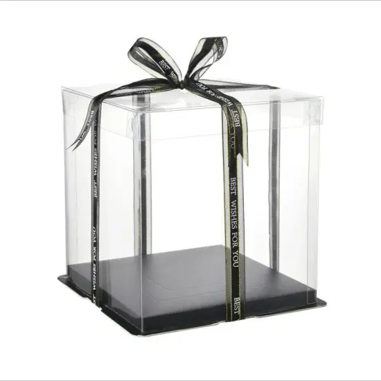 Clear plastic box for cake