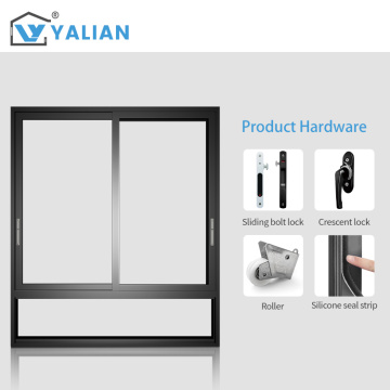 Heat Insulation Aluminum Alloy Sliding Window Tempered Glass