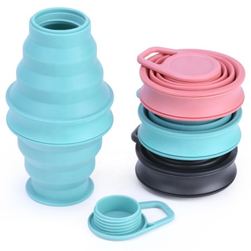 Caneca de silicone portátil de qualidade alimentar para viagens e esportes