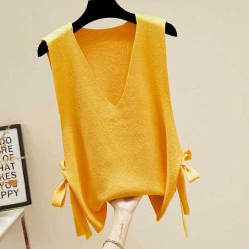 spring and autumn women's knitted sweater vest