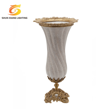 Luxury Vintage White Ceramic Porcelain Home Decor: Vase Bowl, Brass Ornaments, Jar, Cup, Clock, Candle Holder
