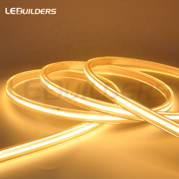 Flexible COB LED Strip, 230V/220V AC FOB, Warm White & Blue, IP65 Waterproof for Indoor/Outdoor