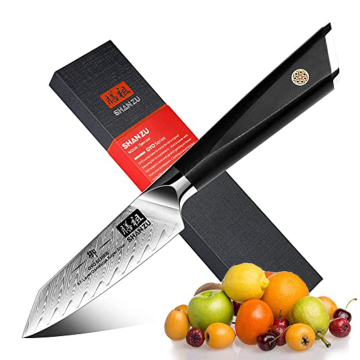 SHAN ZU GYO Series: The Ultimate 3.5 Inch High Carbon Stainless Steel Fruit & Paring Knife for Precision Cutting and Peeling