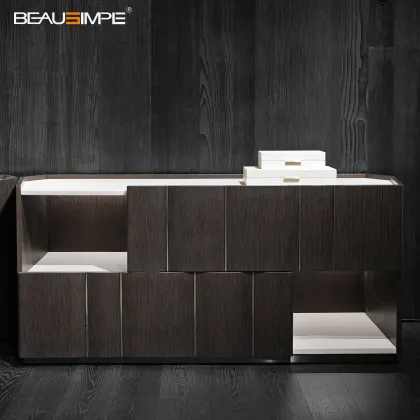 Minimalist Black Oak Dining Sideboard