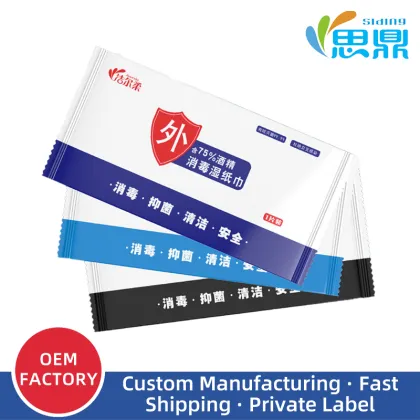 Portable Alcohol Disinfectant Wipe Packets