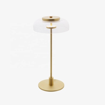 Modern Gold Luxury Desk Lamp for Bedroom and Study with Glass Shade LED Table Lamp
