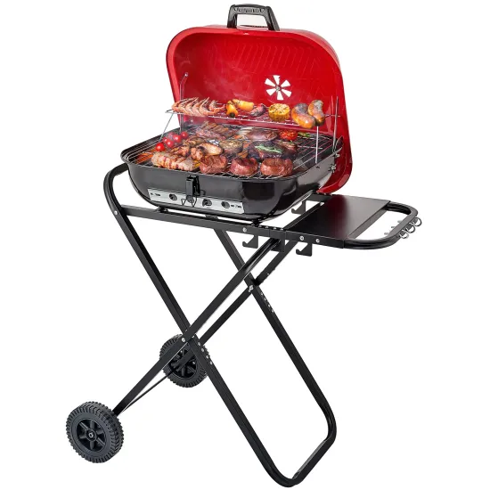Custom 18.5" Adjustable Camping BBQ Grill Charcoal Portable Folding Barbecue Grill Smokers for Patio Picnic Backyard