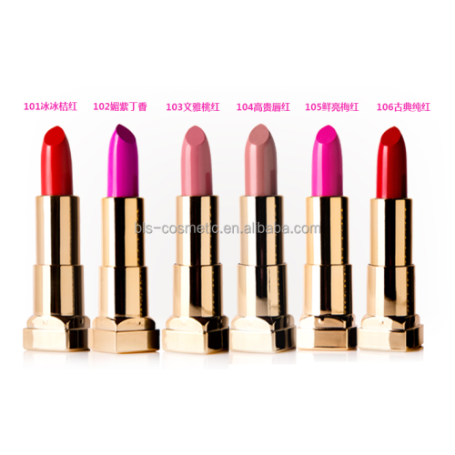 A row of carved lipsticks