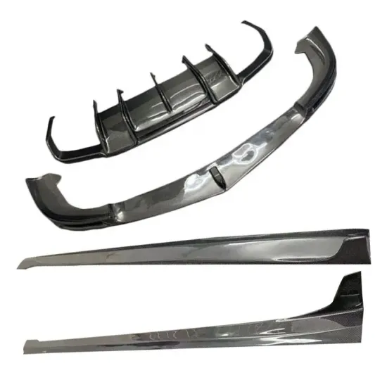 Carbon Fiber Body Kits Front bumper lip Rear diffuser Side skirts spoiler For Mercedes Benz W218 CLS63 2011-2014