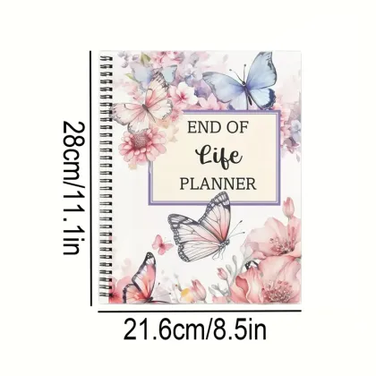 Wholesale Butterfly Floral Print End-of-life Planner Notebook
