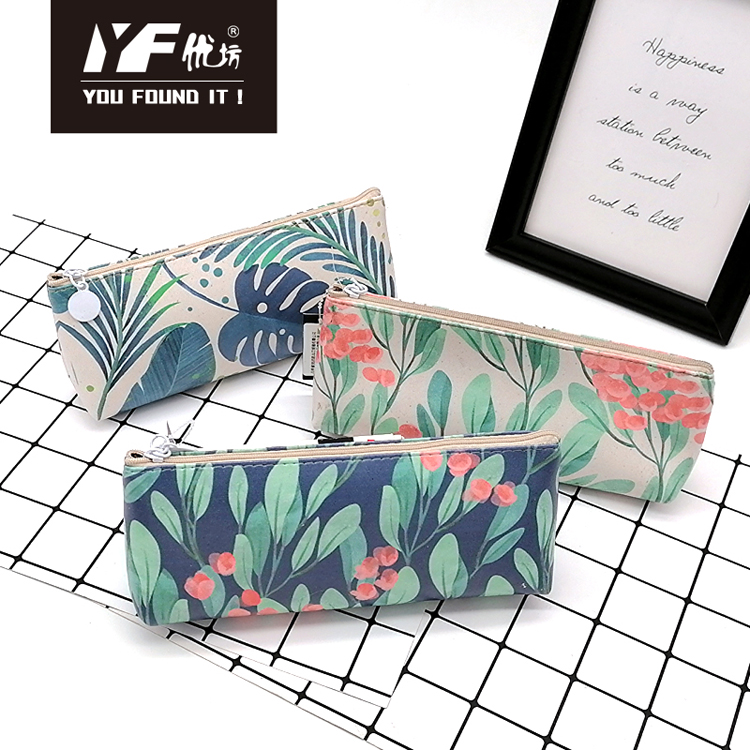 Hot sale custom print style PU pencil case