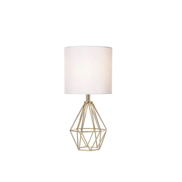 Luxury Gold Iron Base Table Lamps with Western Simple Solid Geometry Shapes: Perfect Wedding Decorations and Hotel Home Bedside Lighting