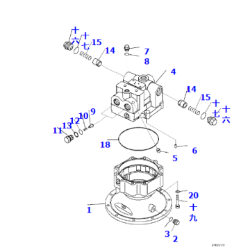 Excavator PC2000-11 Motor assembly 706-7K-01180