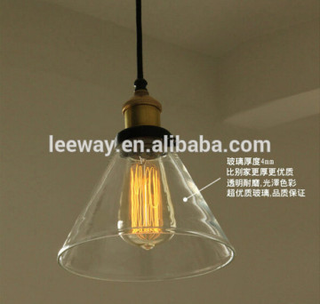 Vintage industria vintage pendant lamp with edison bulb glass pendant lighting