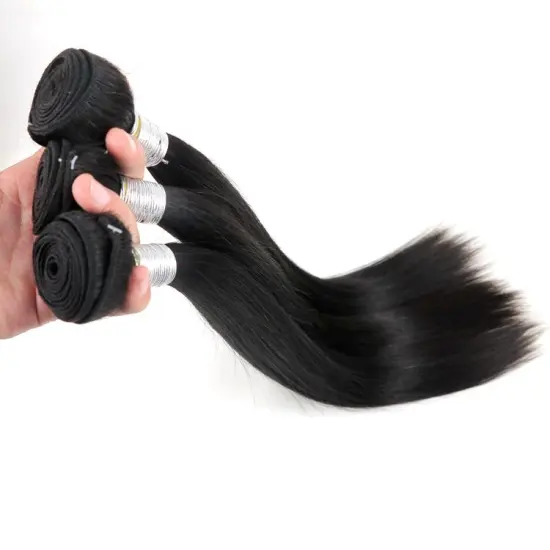 Remy Virgin Cuticle Aligned 100% Human Hair Bundles Vendors Wholesale Mink Brazilian Raw Bone Straight Hair Bundles