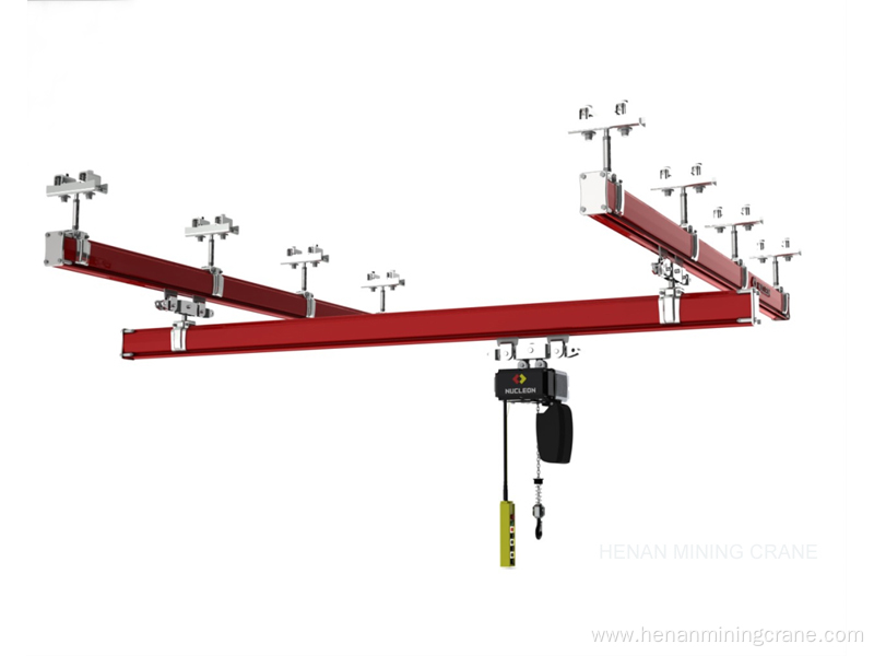 light track free standing flexible combined crane