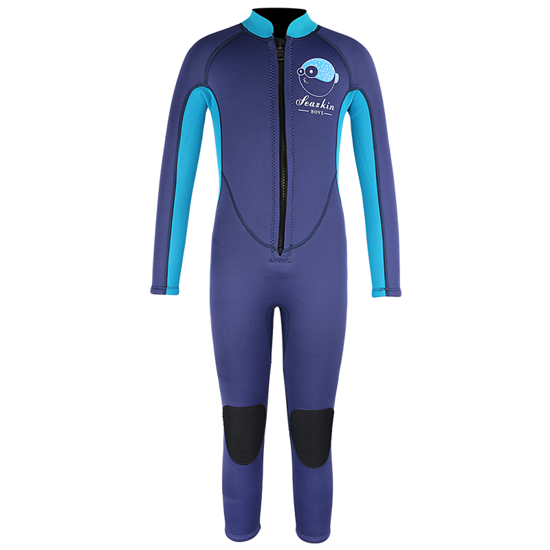 Seackin Long Sleeves One Piece Kids Neoprene Wetsuits