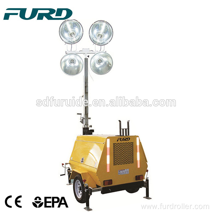 Long Lasting Mobile Trailer Mounted LED Light Towers