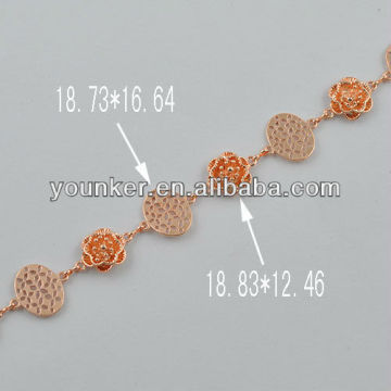Fashion Design Flower Brass Decoration DIY Chain.