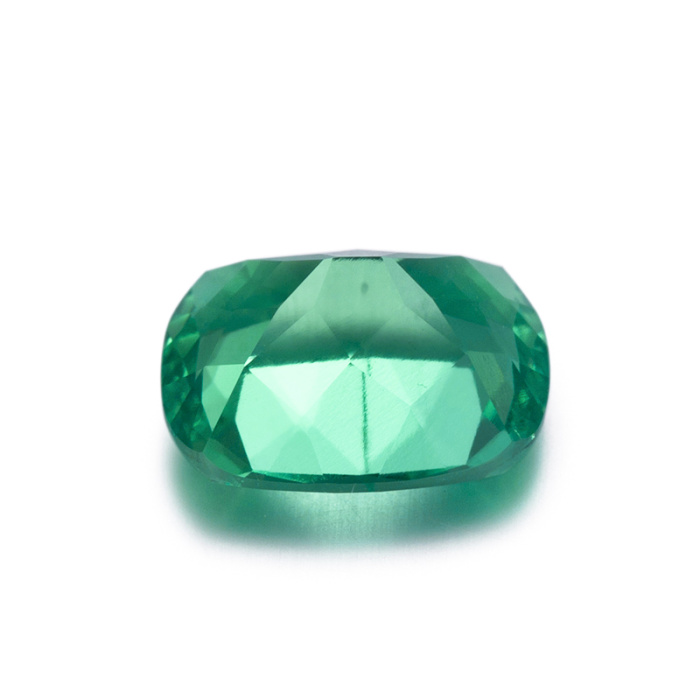 Cushion Cut 8x10mm Lab Grown Emerald Gemstone