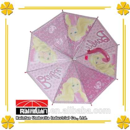 Beautiful Barbie Girl printing manual open child umbrella