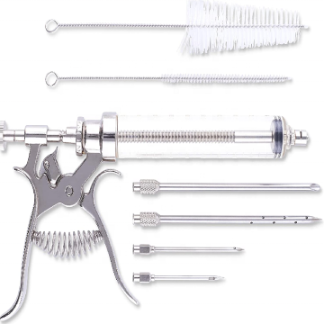 Stainless Steel Meat Injector Marinade Gun for BBQ Grill Smoker
