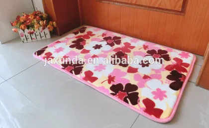 soft chinese classical pattern home decorative coral fleece bath mats