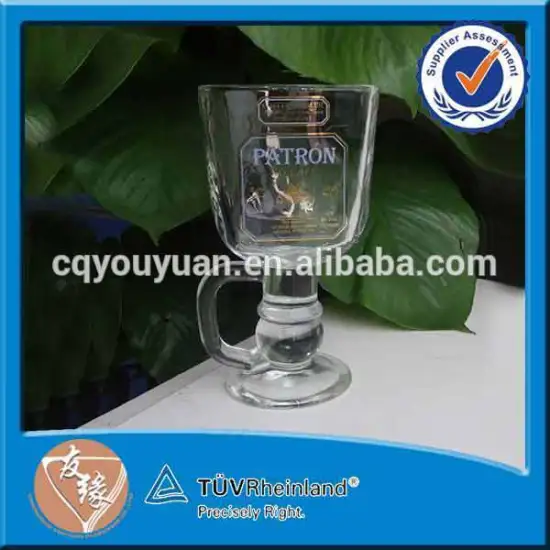 Custom made 330ml glass irish coffee mug