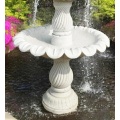 Handcrafted White Marble Fountain Garden Centerpiece