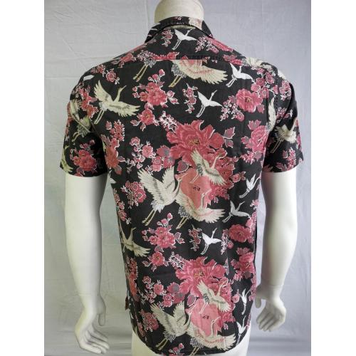 Men Hawaii Casual Short Shirt Men Casual Cotton Print Hawaii Shirt Manufactory