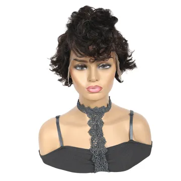 X-TRESS New Style 100% Remy Human Hair Wig With Lpart4"x1cm Lace Front Hair Wig Deep Wave Ombre Purple Daily Women Wigs
