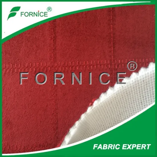 China manufacturer 100% polyester UAE red suede car seat fabric