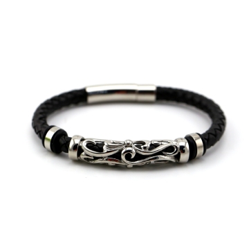 Leather bangle bracelet boy gift