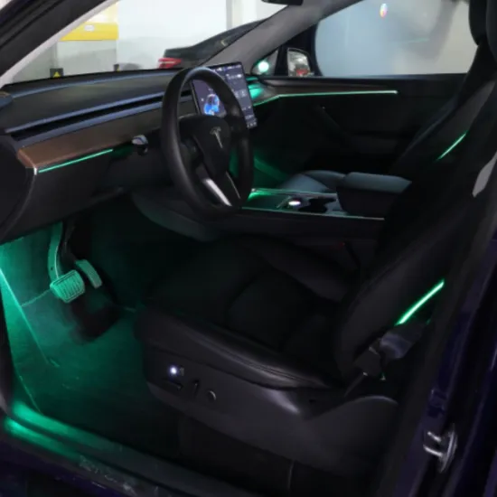 BAINEL Dynamic Streaming Atmosphere Light for Tesla Model 3 - Easy Installation