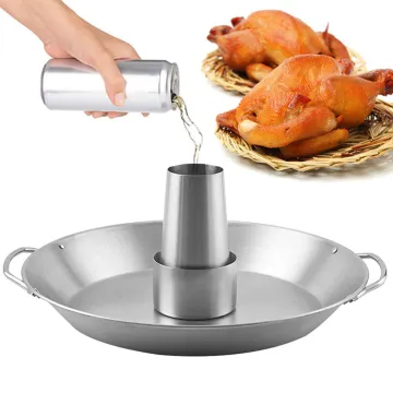 JHY Best-Selling Total Stainless Steel Barbecue Chicken Holder and Pan