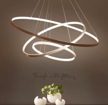 China zeitgenössisches neues Designprodukt LED Kreis Wohnzimmer Kronleuchter Beleuchtung